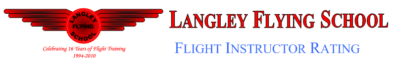 Flight Instructor Rating, Langley Flying School.
